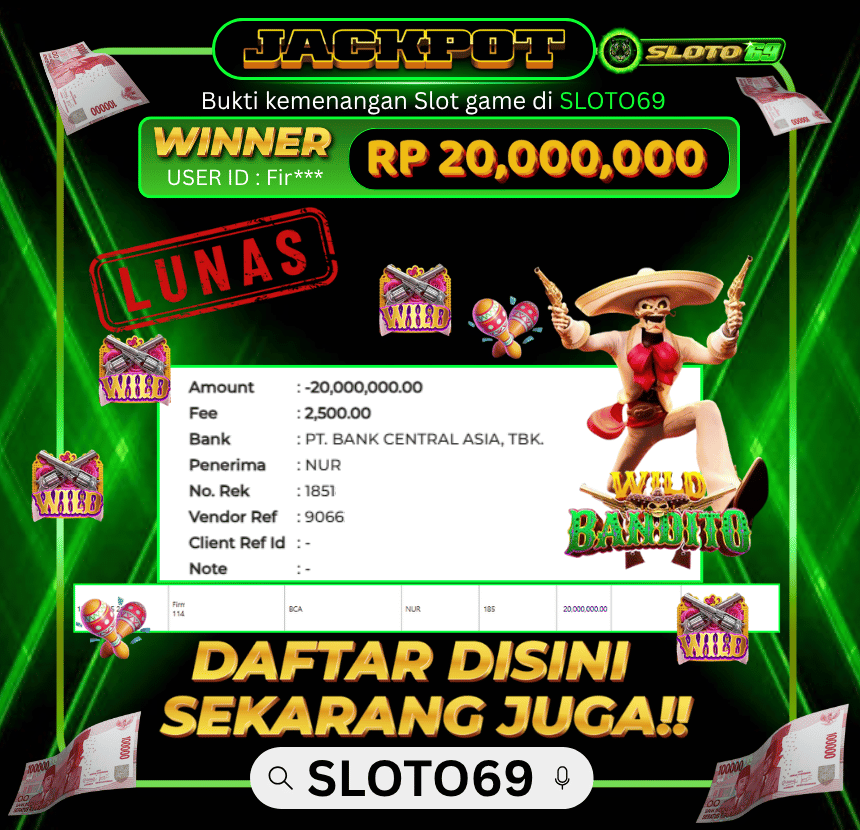 Bukti Transfer Jackpot