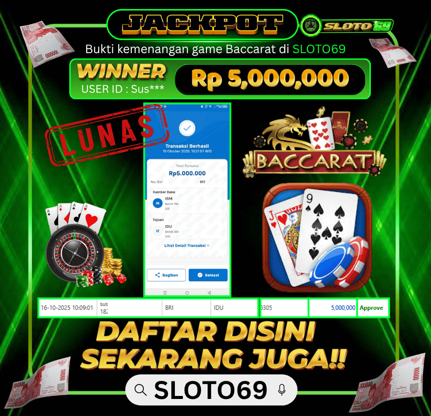 Bukti Transfer Jackpot