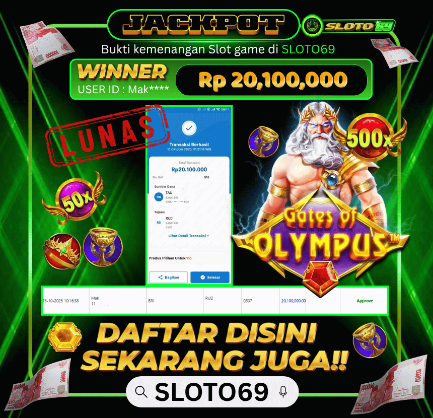 Bukti Transfer Jackpot