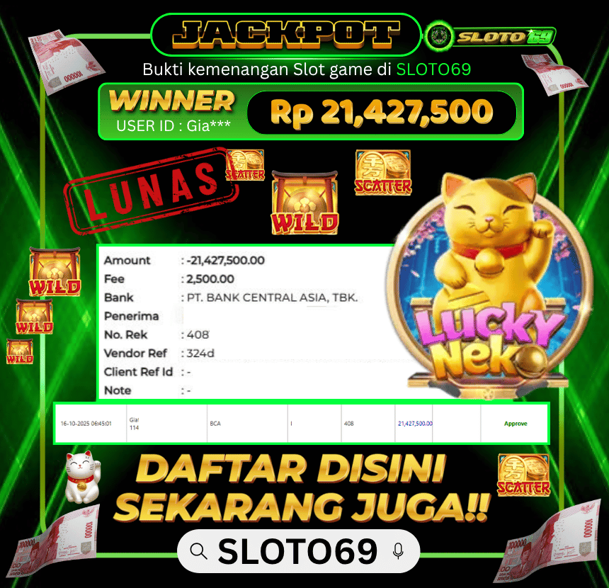 Bukti Transfer Jackpot