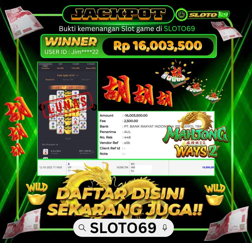 Bukti Transfer Jackpot