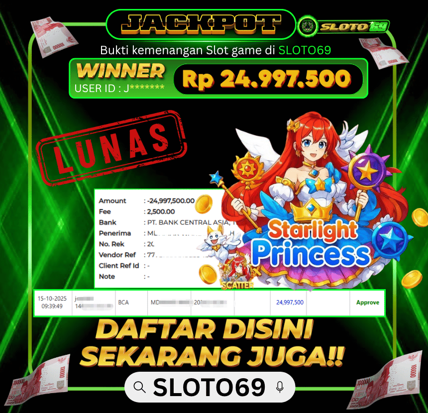 Bukti Transfer Jackpot