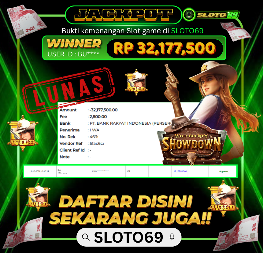 Bukti Transfer Jackpot