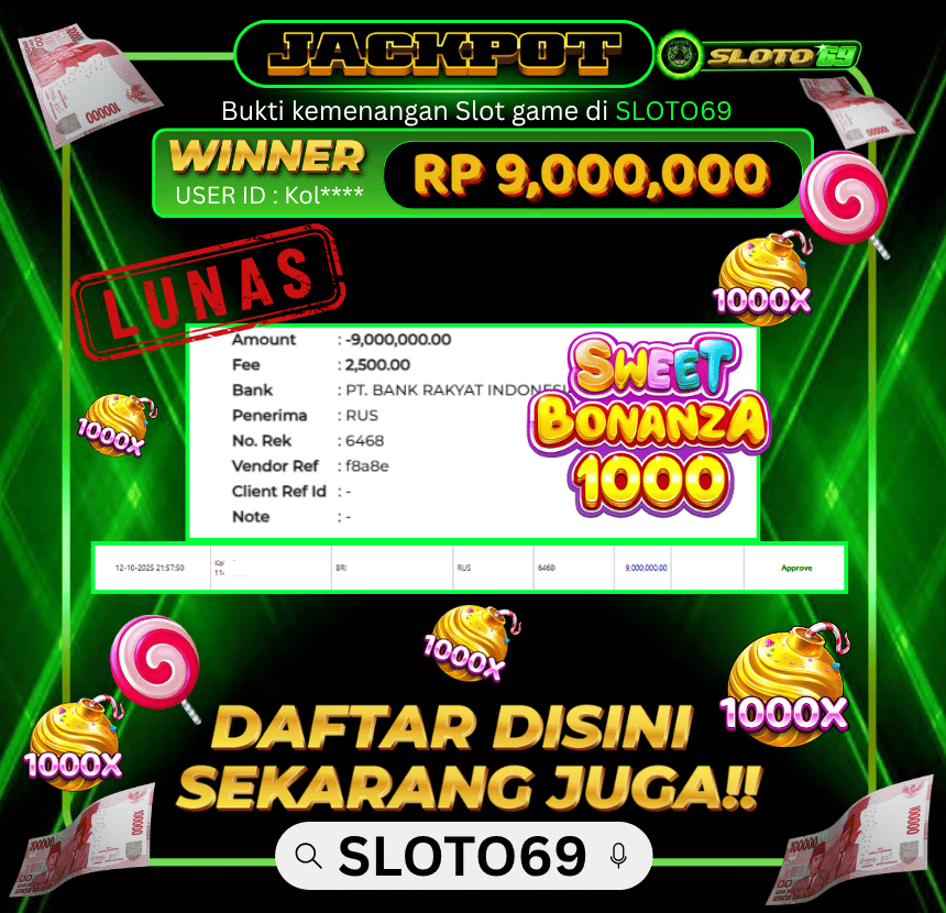Bukti Transfer Jackpot