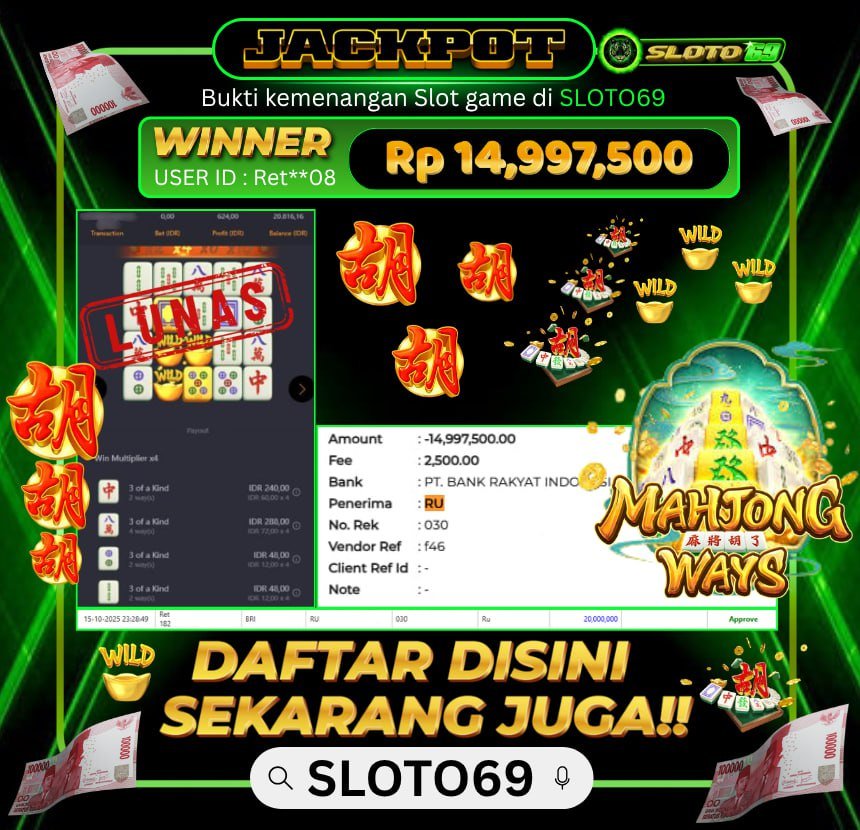 Bukti Transfer Jackpot