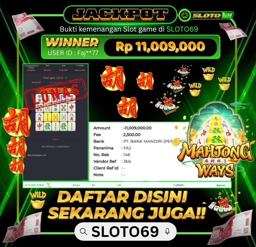 Bukti Transfer Jackpot