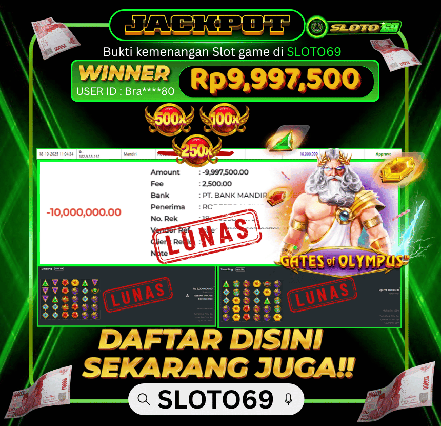Bukti Transfer Jackpot