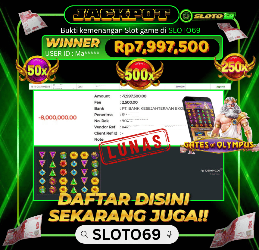 Bukti Transfer Jackpot
