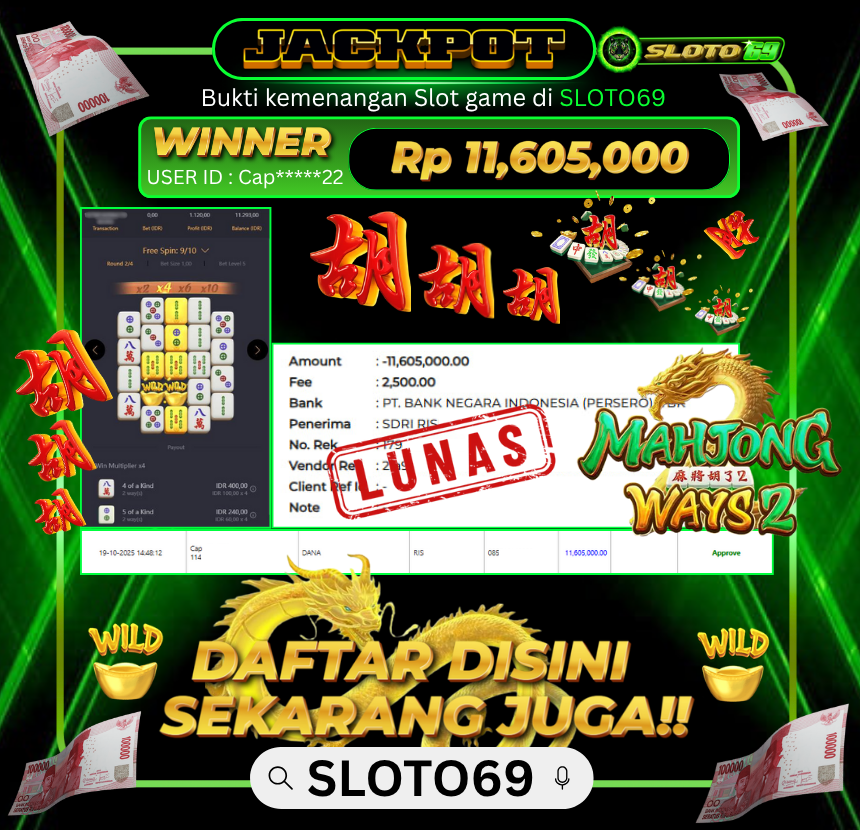 Bukti Transfer Jackpot