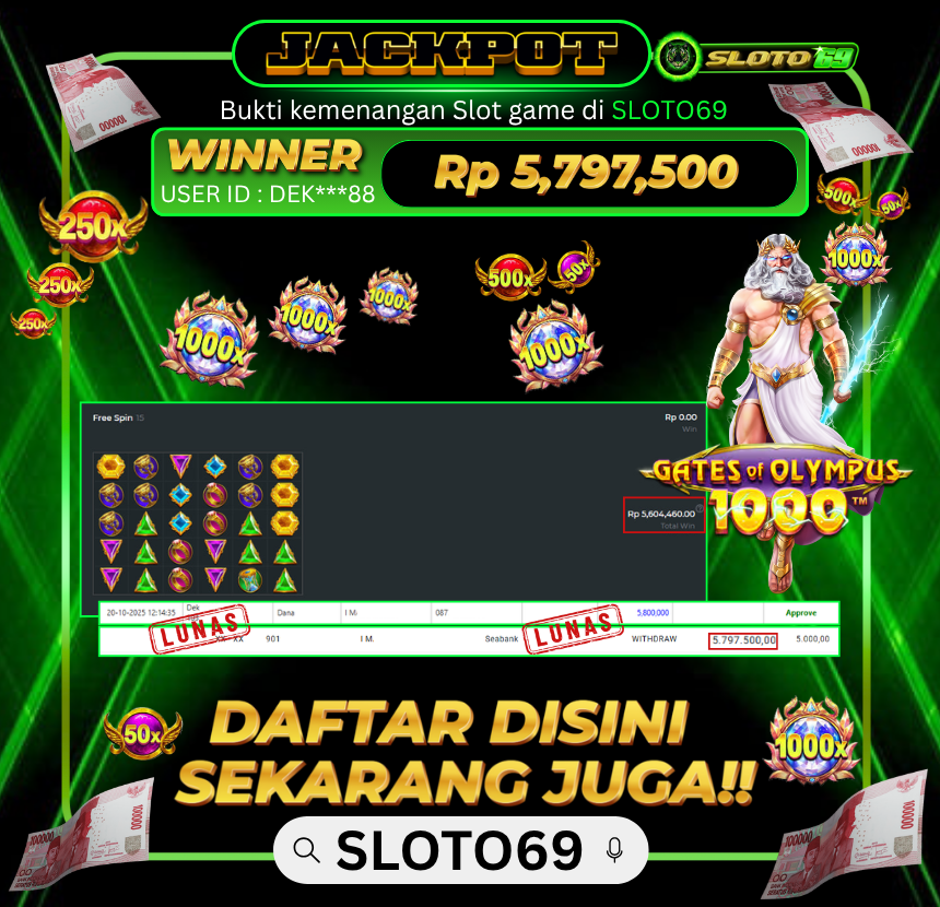 Bukti Transfer Jackpot