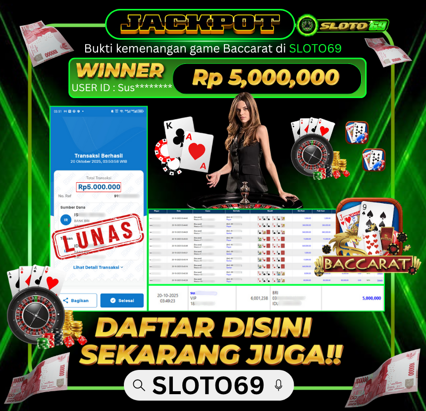 Bukti Transfer Jackpot