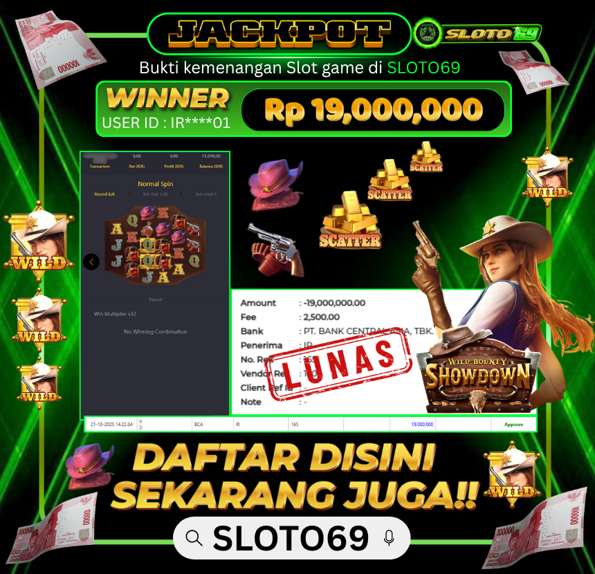 Bukti Transfer Jackpot