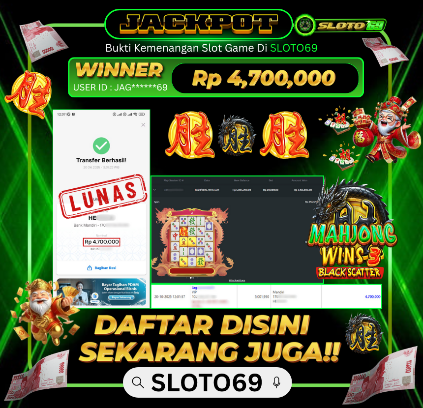 Bukti Transfer Jackpot