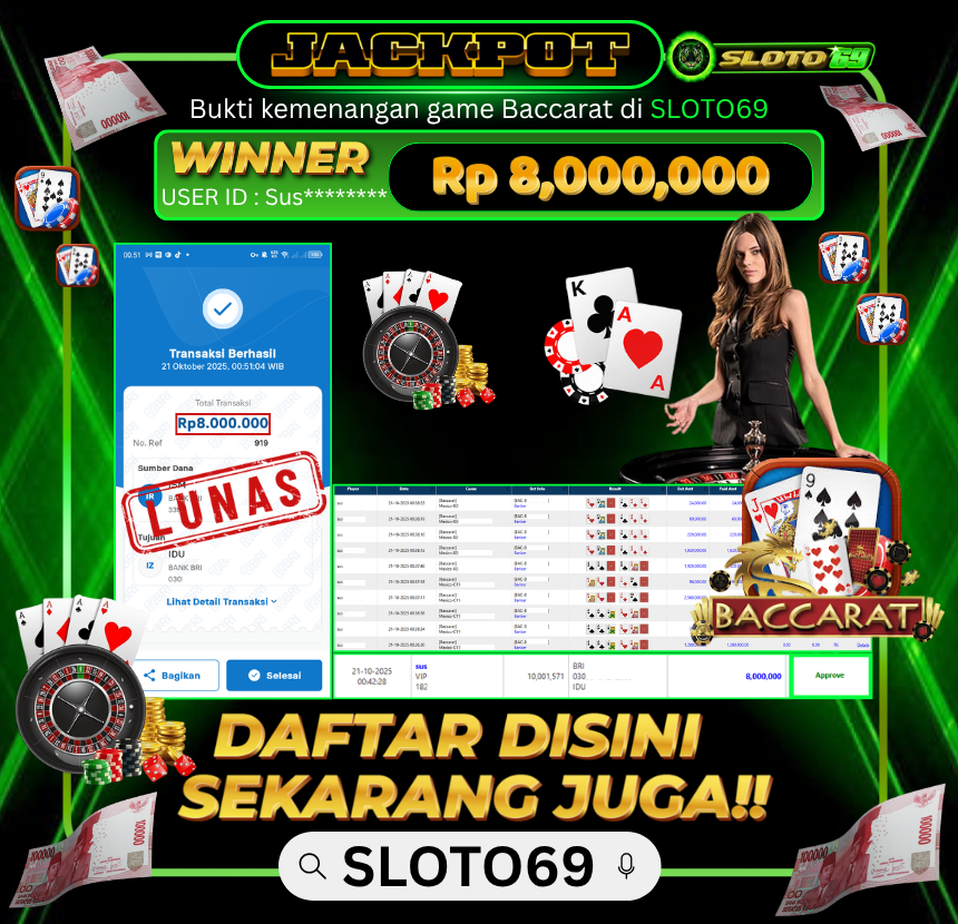 Bukti Transfer Jackpot