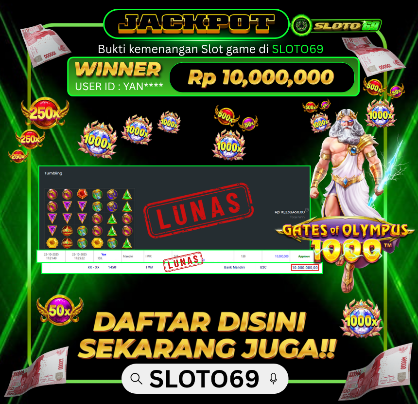 Bukti Transfer Jackpot