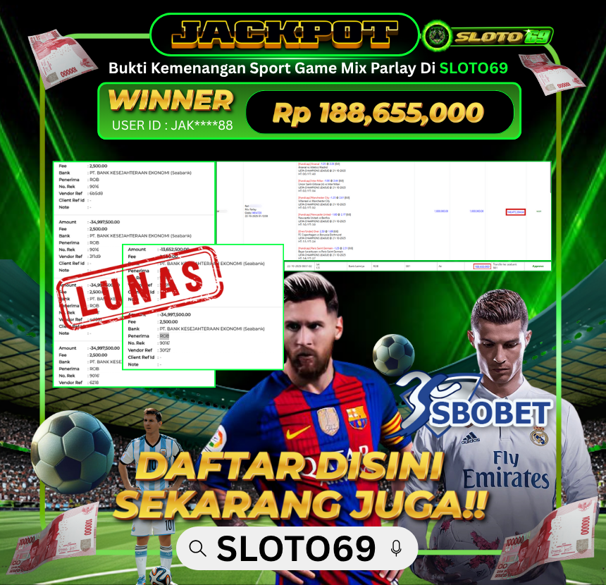 Bukti Transfer Jackpot