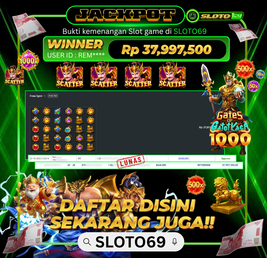 Bukti Transfer Jackpot