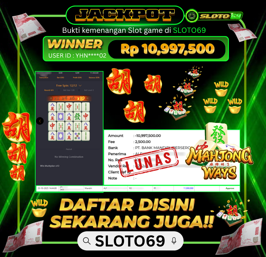 Bukti Transfer Jackpot
