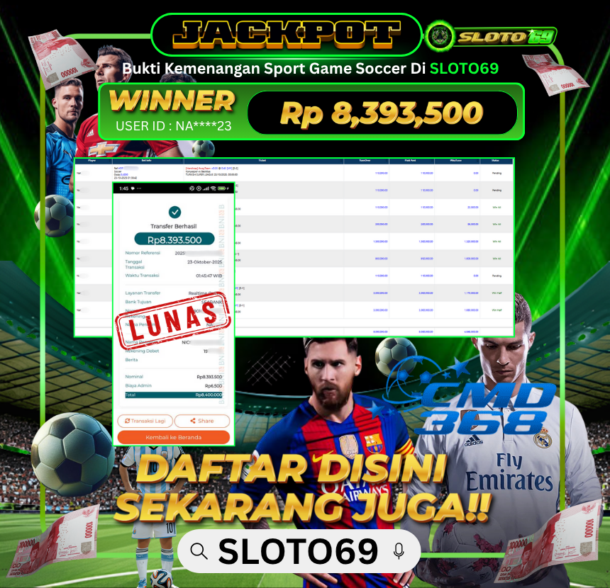 Bukti Transfer Jackpot