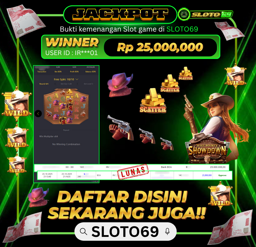 Bukti Transfer Jackpot