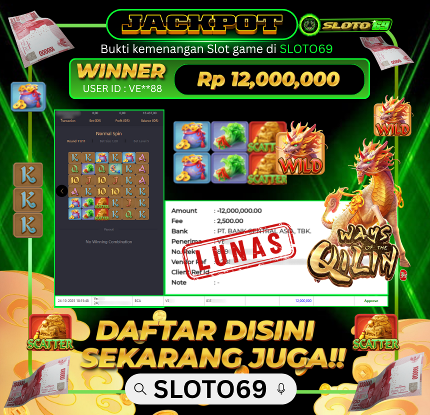 Bukti Transfer Jackpot