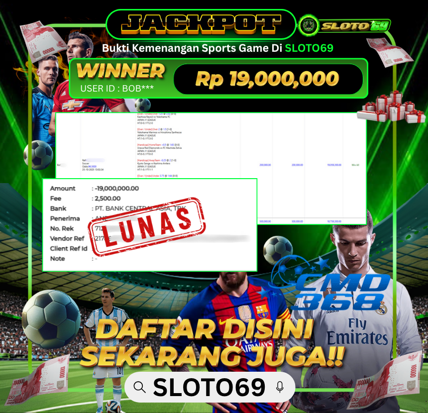 Bukti Transfer Jackpot