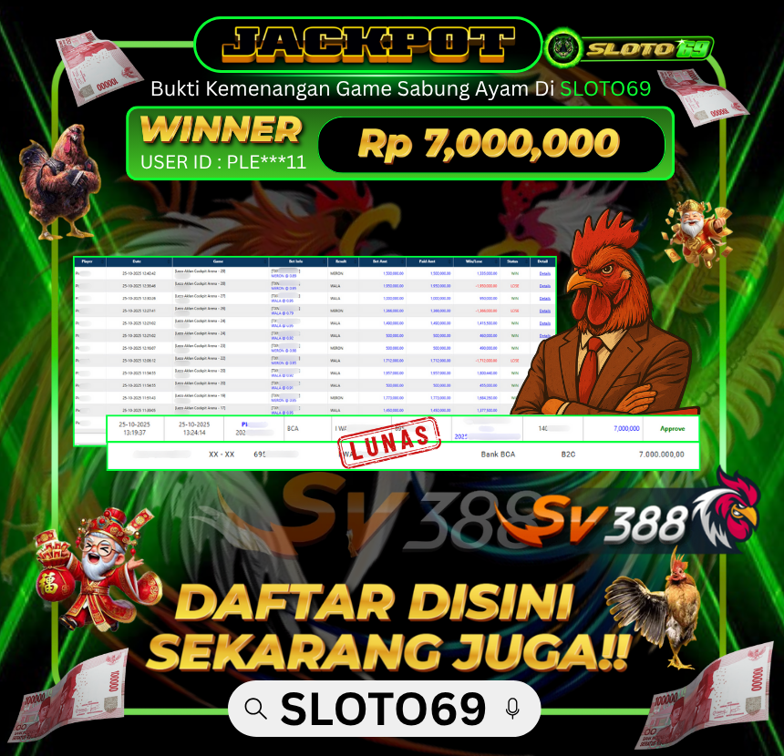 Bukti Transfer Jackpot