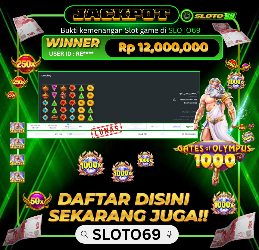 Bukti Transfer Jackpot