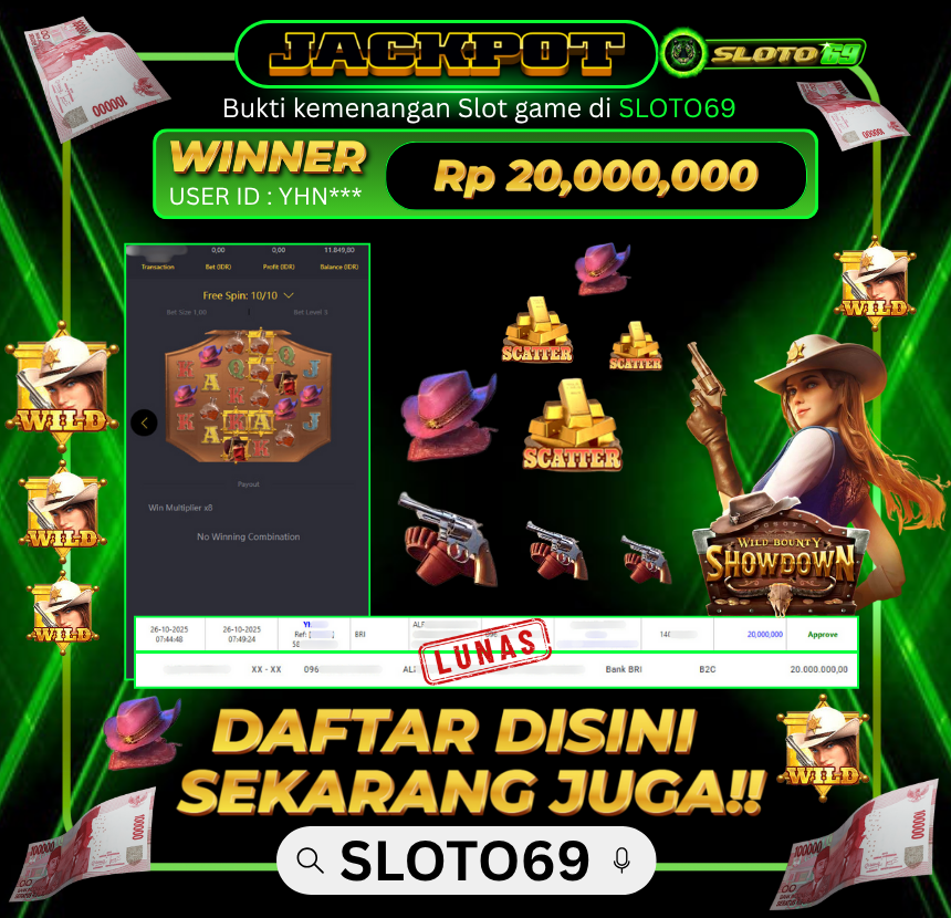 Bukti Transfer Jackpot
