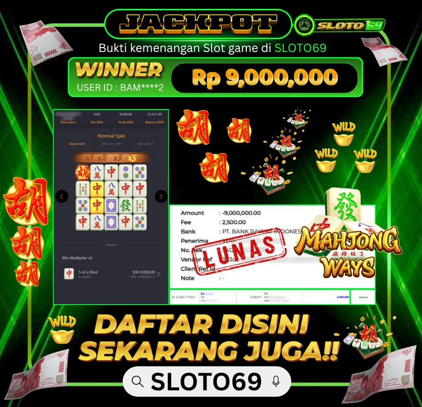 Bukti Transfer Jackpot