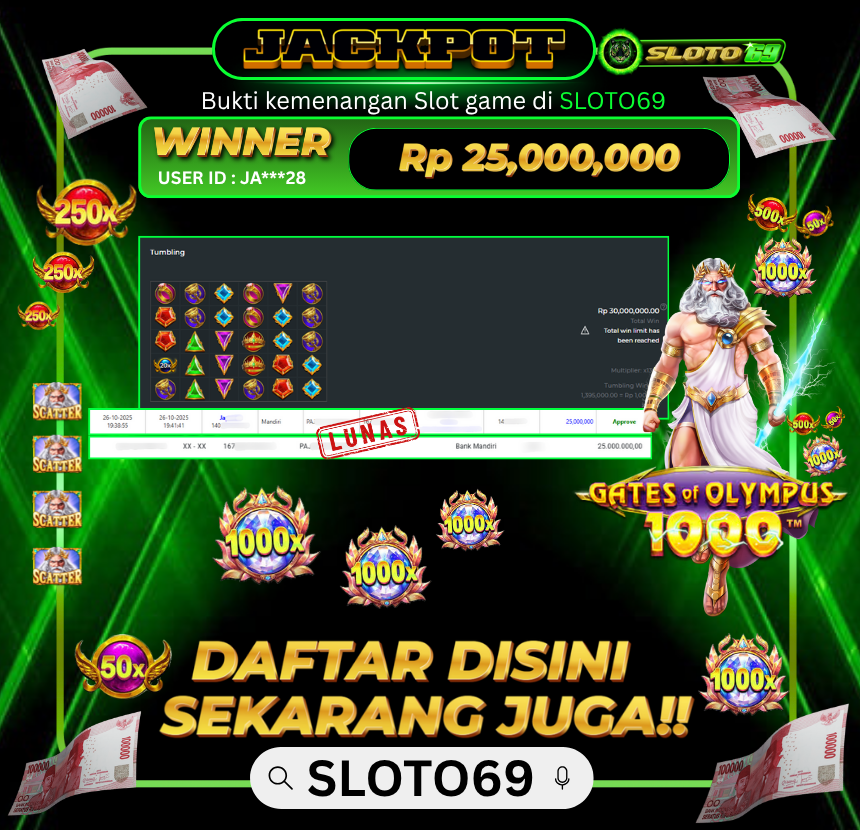 Bukti Transfer Jackpot