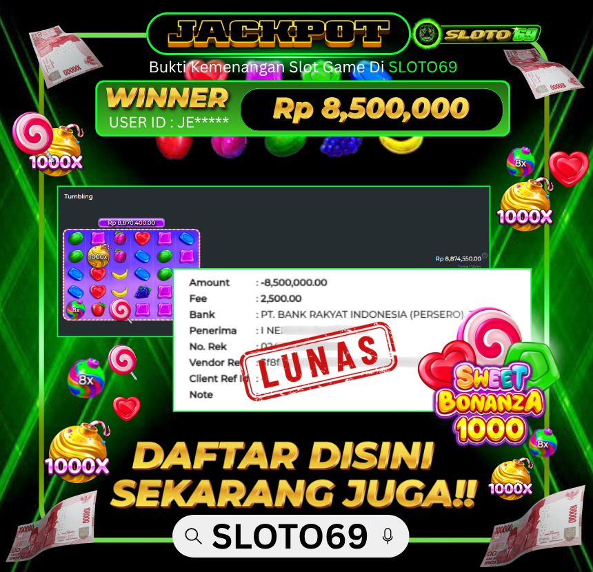 Bukti Transfer Jackpot
