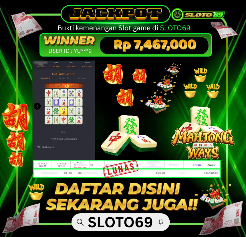 Bukti Transfer Jackpot