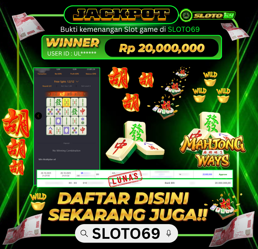 Bukti Transfer Jackpot