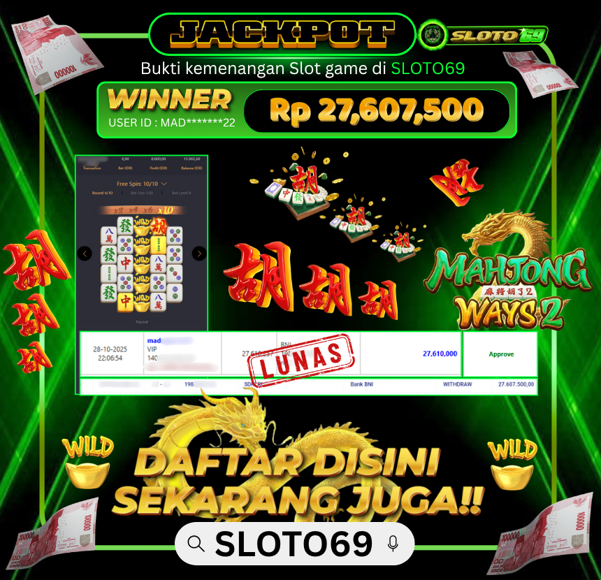 Bukti Transfer Jackpot