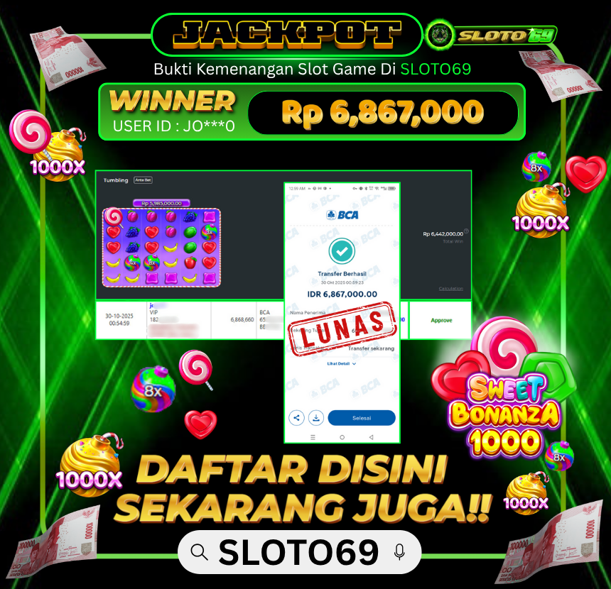 Bukti Transfer Jackpot