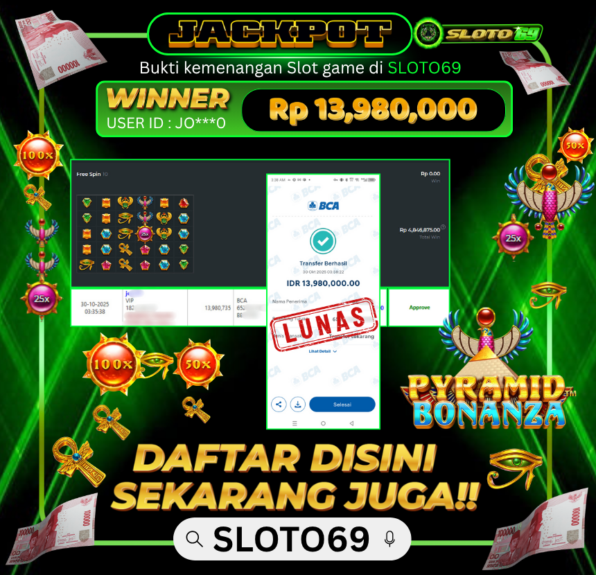 Bukti Transfer Jackpot