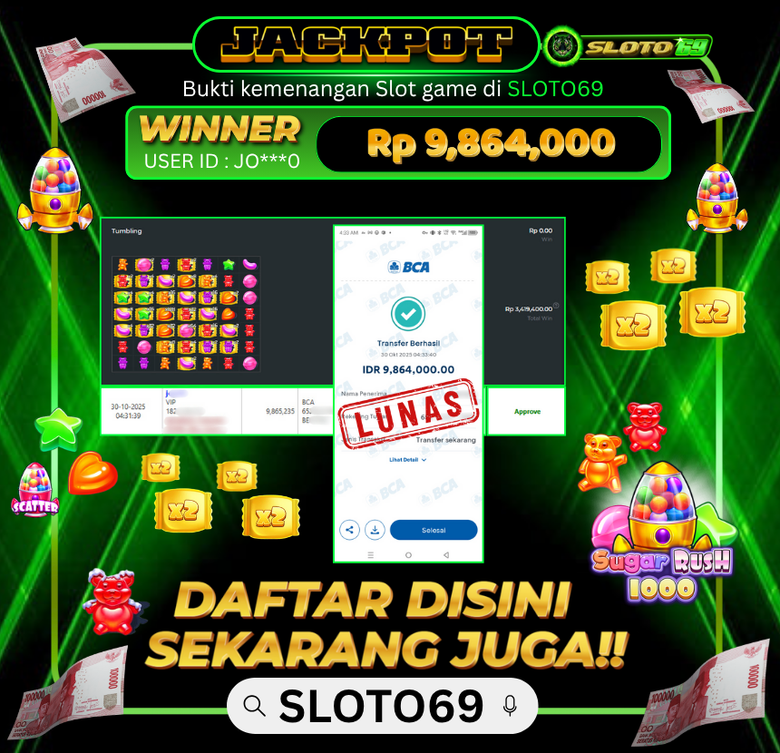 Bukti Transfer Jackpot