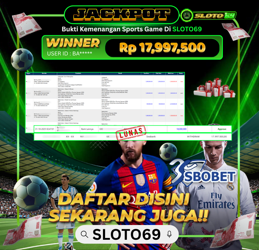 Bukti Transfer Jackpot