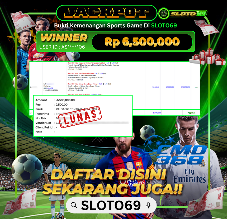 Bukti Transfer Jackpot