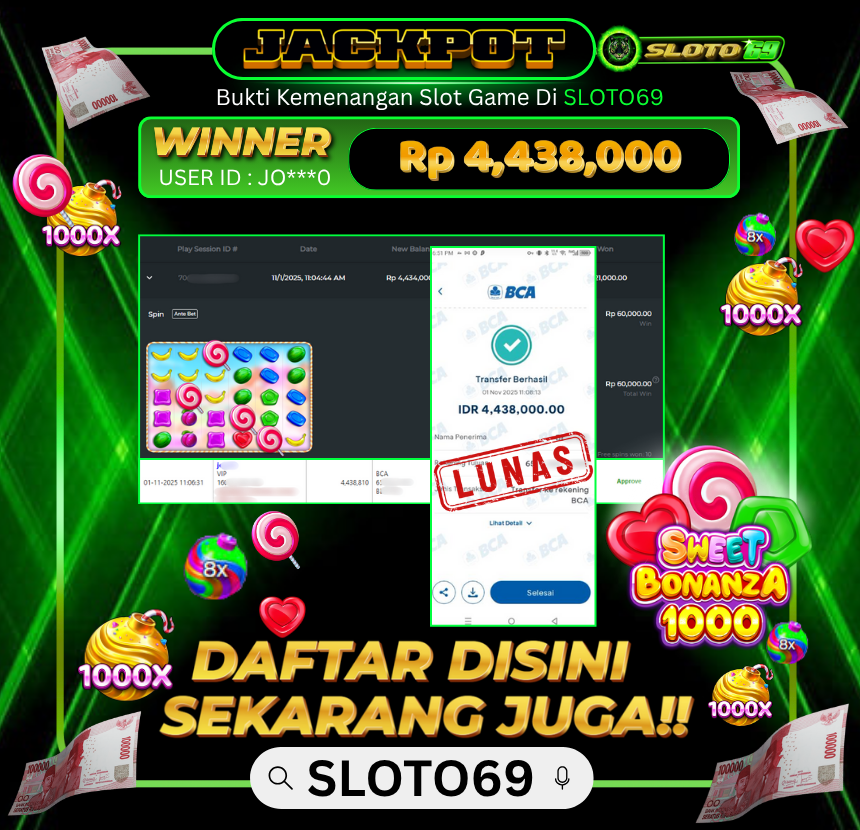 Bukti Transfer Jackpot