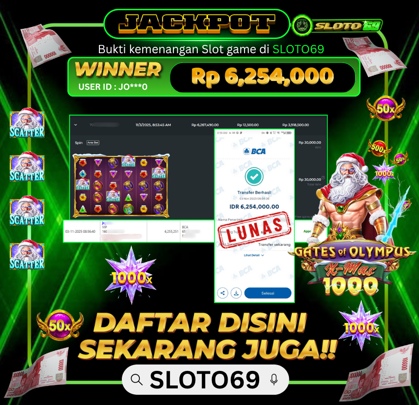 Bukti Transfer Jackpot
