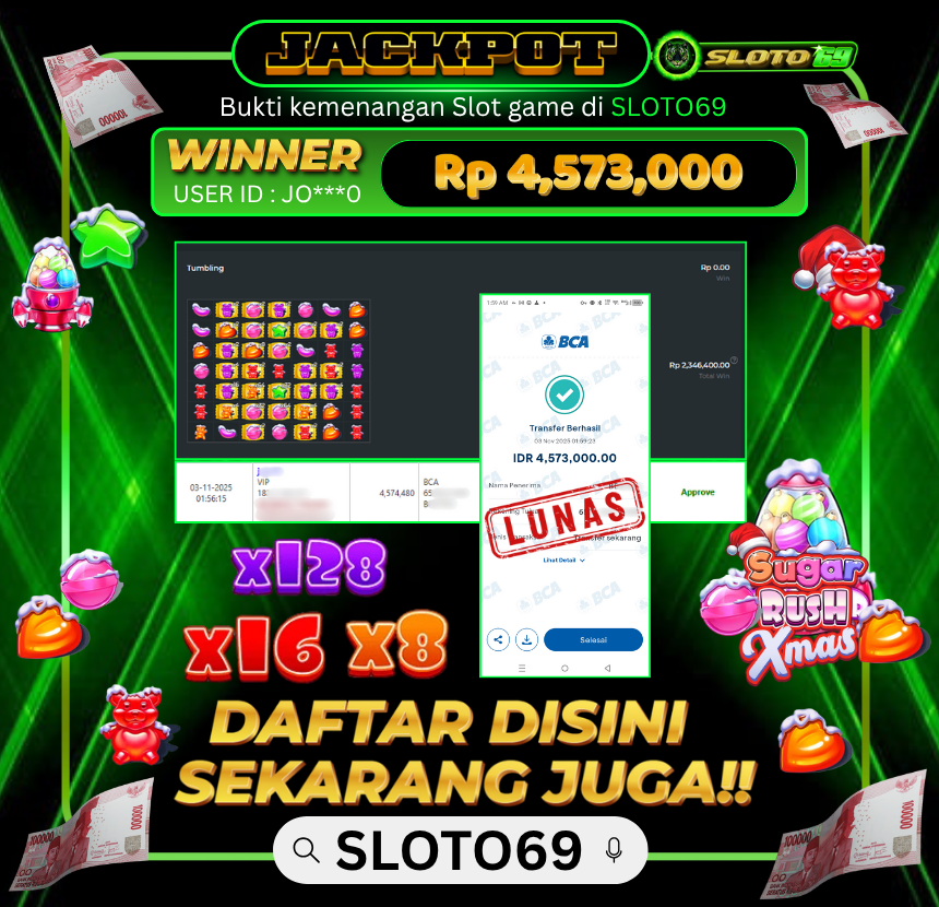 Bukti Transfer Jackpot