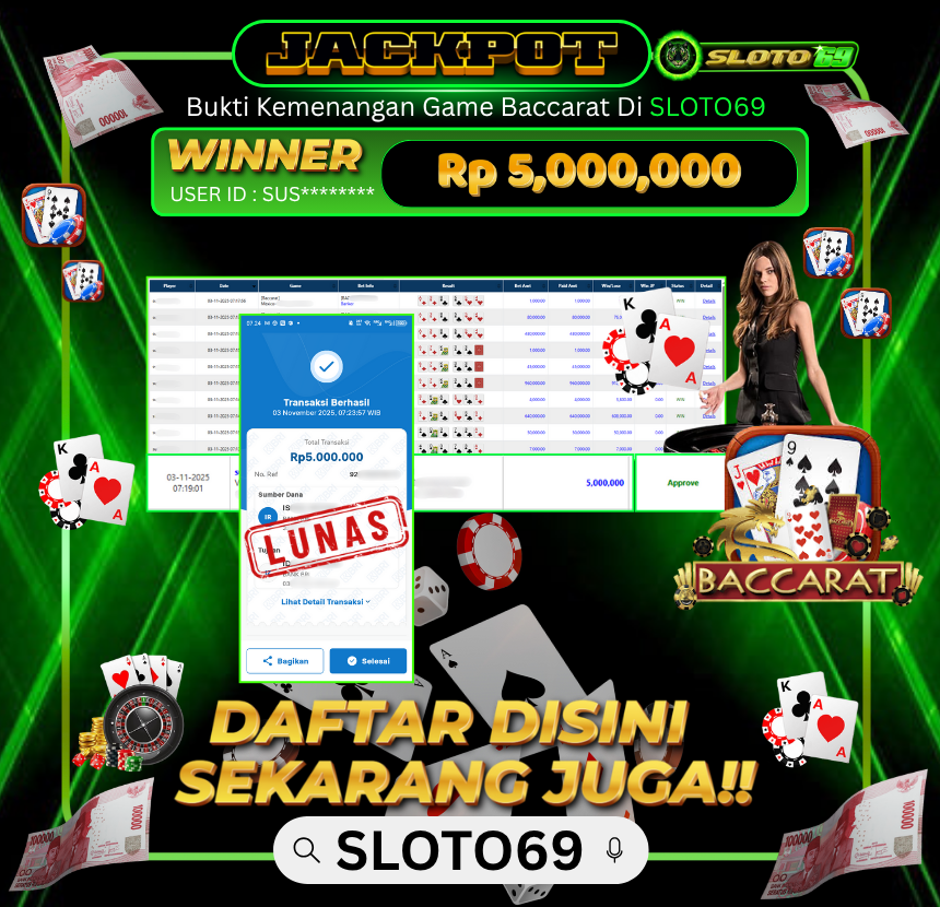 Bukti Transfer Jackpot