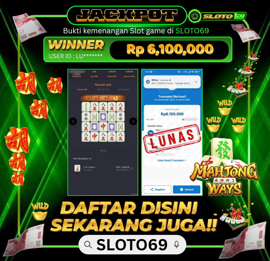 Bukti Transfer Jackpot