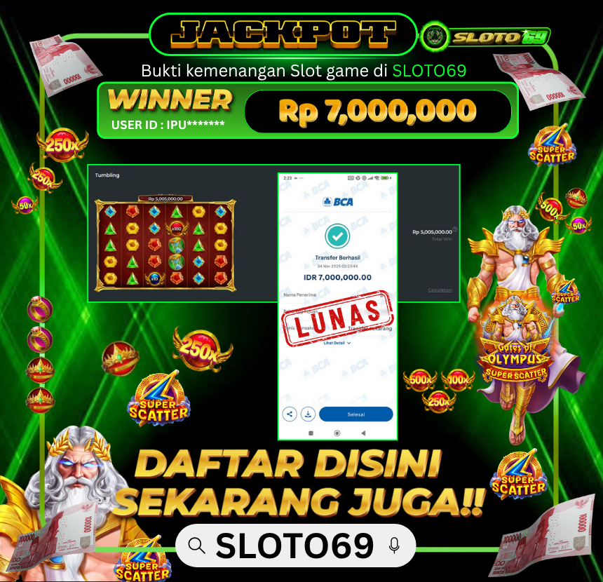 Bukti Transfer Jackpot