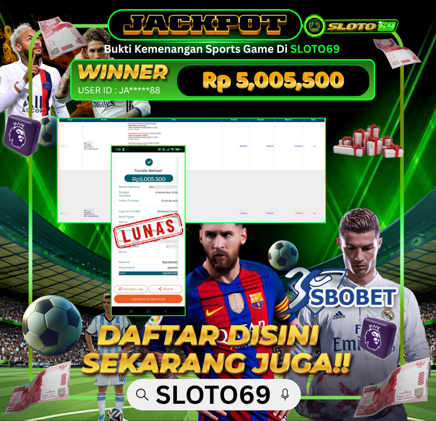 Bukti Transfer Jackpot