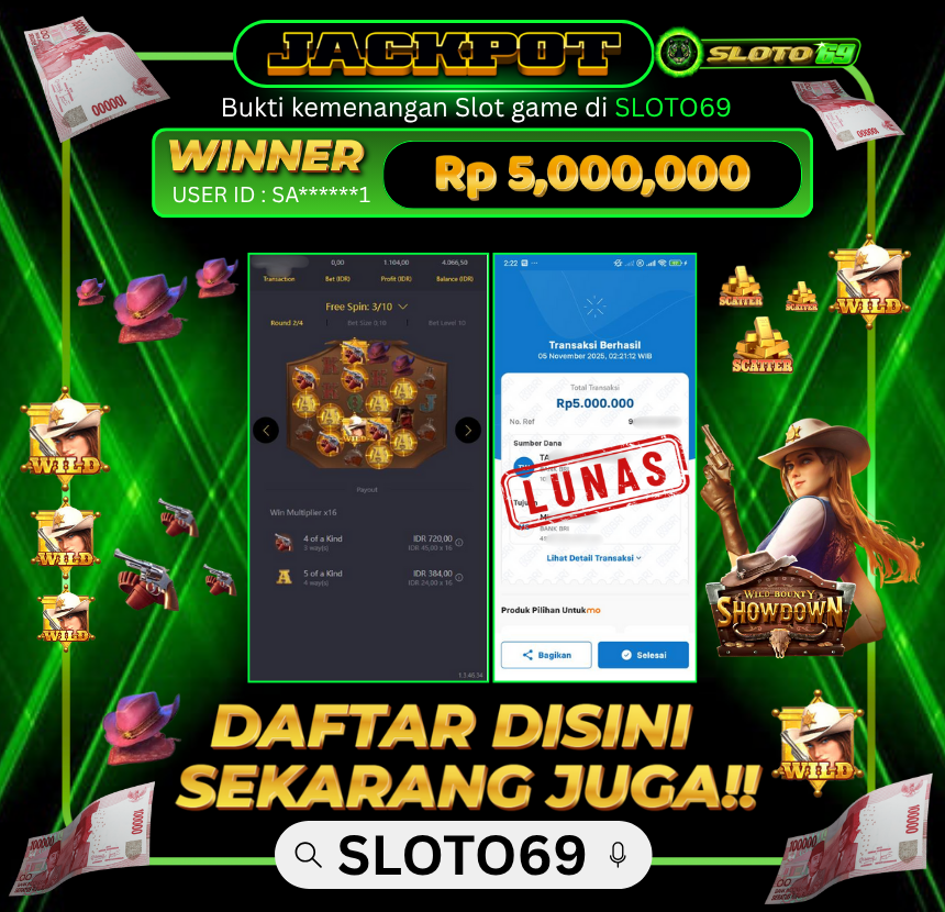 Bukti Transfer Jackpot