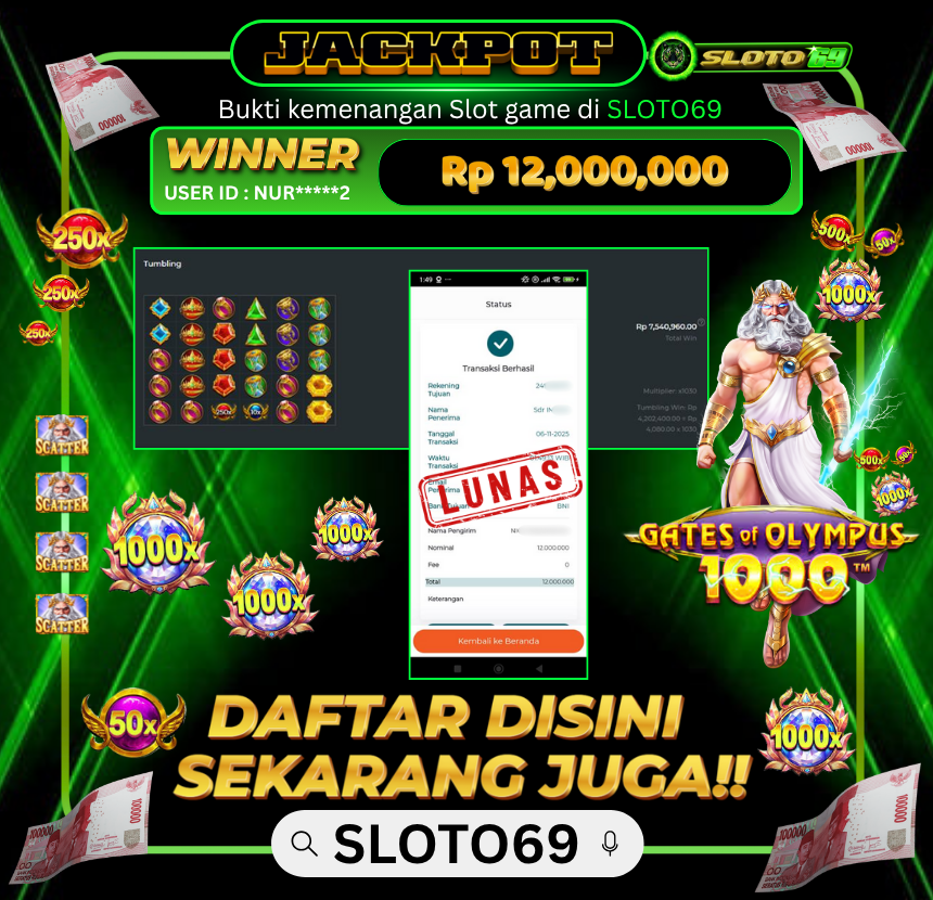 Bukti Transfer Jackpot