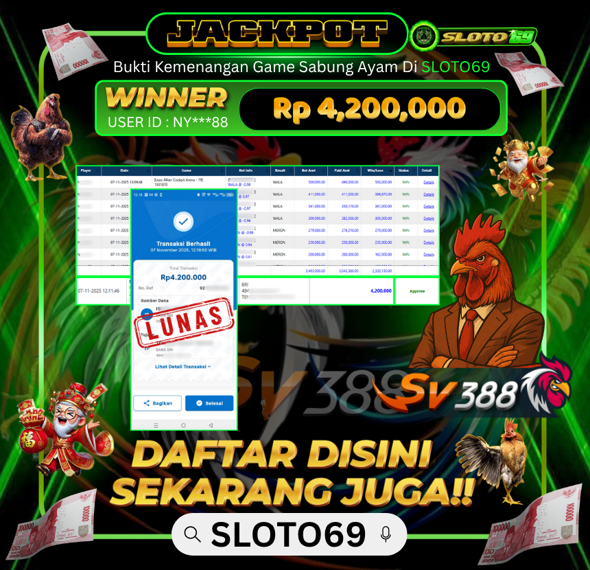 Bukti Transfer Jackpot